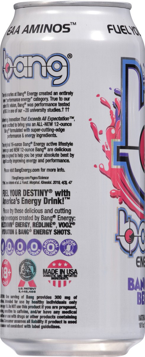 slide 8 of 12, Bang Bangster Berry Energy Drink 16 fl oz, 16 fl oz