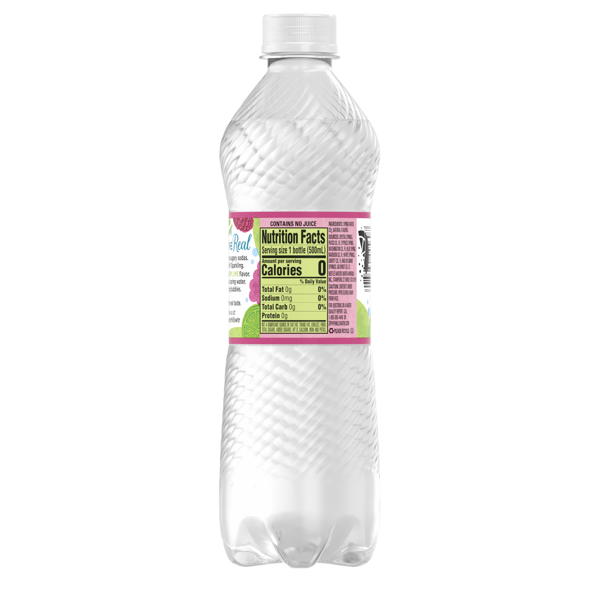 slide 4 of 4, Zephyrhills Sparkling Water, Raspberry Lime, 16.9 oz. Bottle, 16.9 fl oz