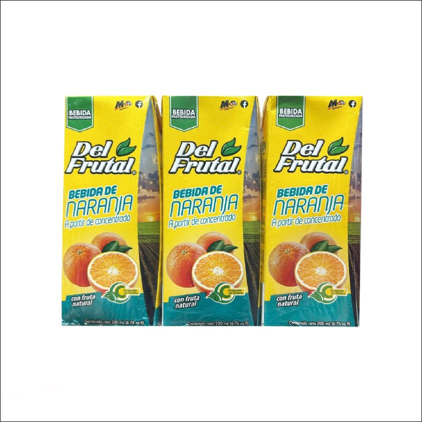 slide 1 of 1, Del Frutal Orange Nectar Drink Tetra Pack - 20.1 fl oz, 20.1 fl oz