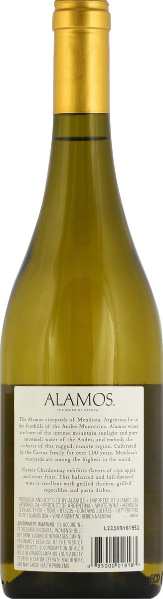 slide 2 of 5, Alamos Chardonnay Wine Of Catena Mendoza 750 Ml, 750 ml