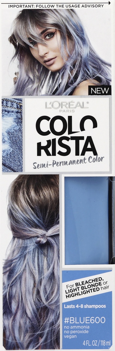 slide 4 of 4, L'Oréal L'Oreal Paris Colorista Semi-Permanent Temporary Hair Color - Light Blonde/Blue - 4 fl oz, 4 fl oz