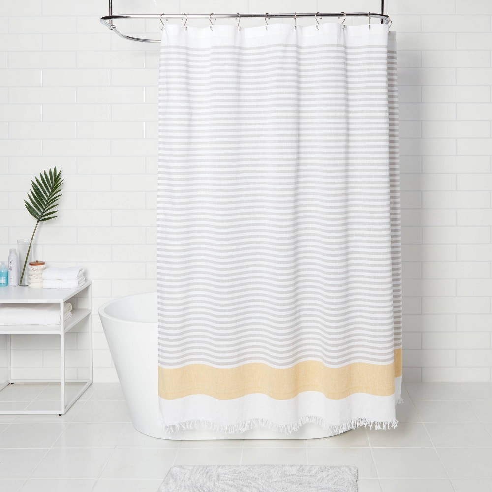 slide 4 of 5, Dyed Shower Curtain Stripe Summer Wheat - Project 62, 1 ct