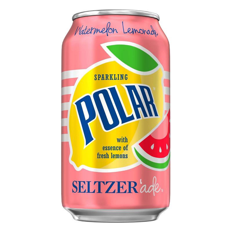 slide 2 of 3, Polar Seltzerade Watermelon Lemonade - 8pk/12 fl oz Cans, 8 ct; 12 fl oz