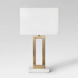 Weston Window Pane Table Lamp Brass - Project 62