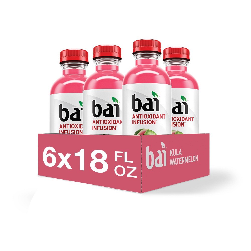 slide 2 of 6, Bai Kula Watermelon Antioxidant Water - 6pk/18 fl oz Bottles, 6 ct; 18 fl oz