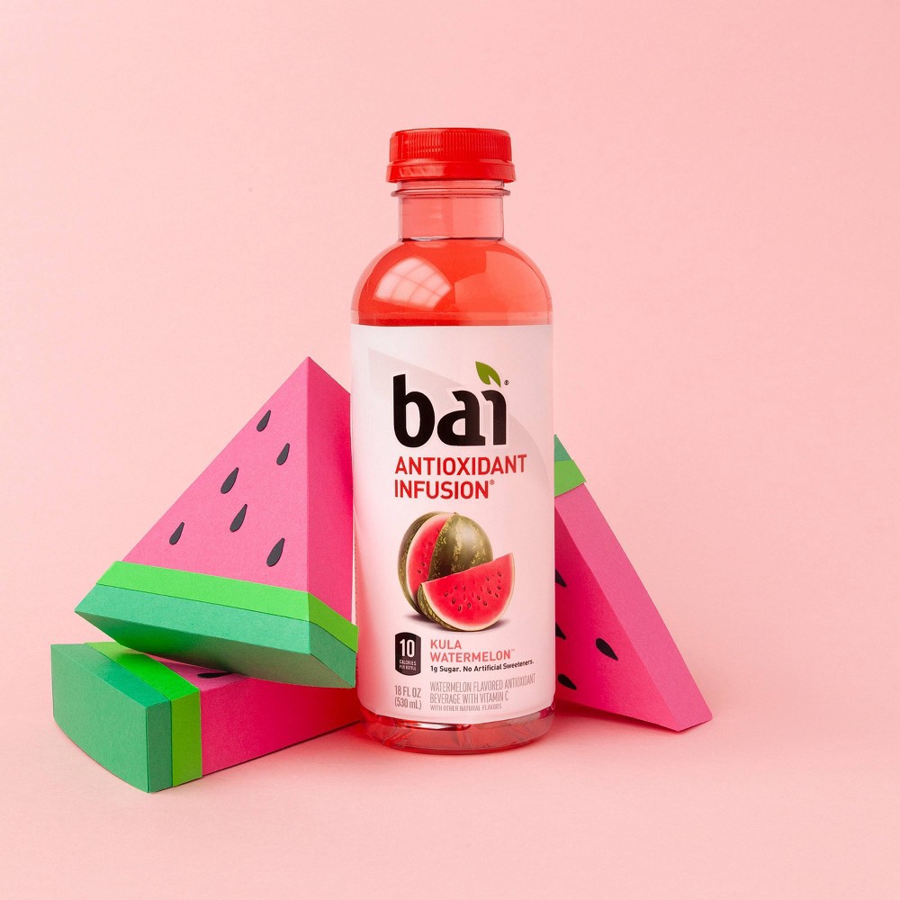 slide 5 of 6, Bai Kula Watermelon Antioxidant Water - 6pk/18 fl oz Bottles, 6 ct; 18 fl oz