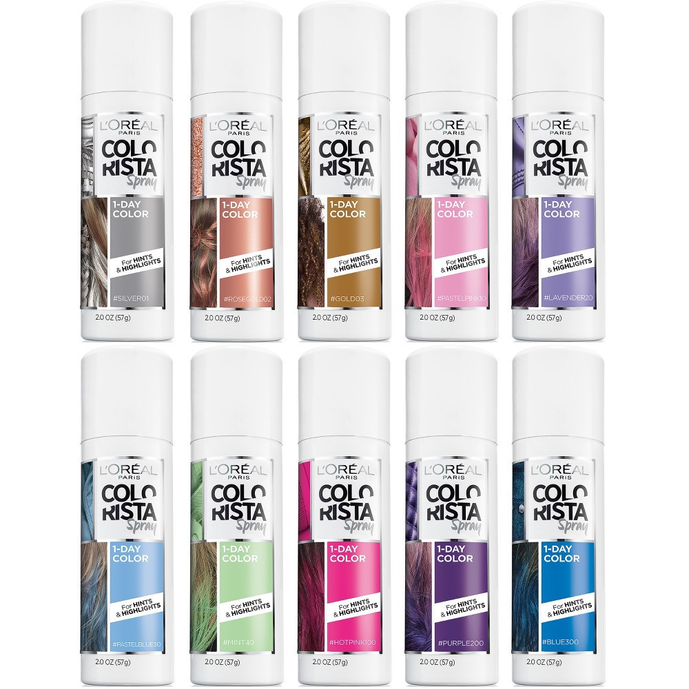 slide 2 of 4, L'Oreal Paris Colorista 1-Day Hair Color Spray - Sliver - 2.0oz, 2 oz