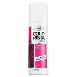 L'Oreal Paris Colorista 1-Day Hair Color Spray - Hot Pink - 2.0oz: Ammonia-Free, Temporary Aerosol for All Hair Types
