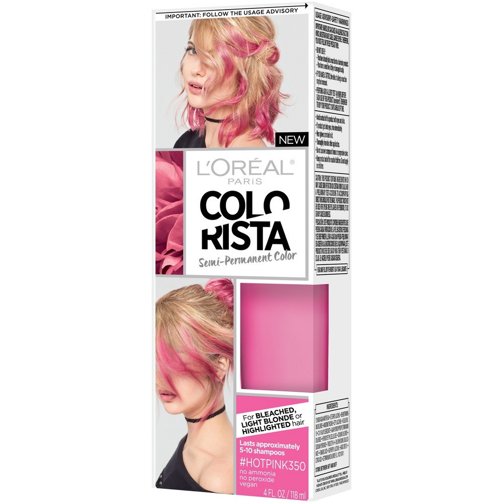 slide 6 of 7, L'Oreal Paris Colorista Semi-Permanent Temporary Hair Color - Light Blonde/Hot Pink - 4 fl oz, 4 fl oz