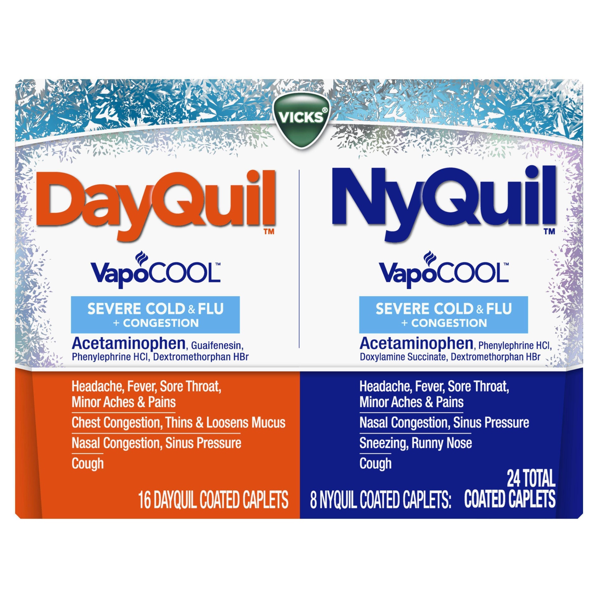 DayQuil & NyQuil Severe with Vicks VapoCOOL Cold & Flu Relief Caplets