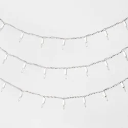 50ct Incandescent Mini Christmas String Lights Clear with White Wire - Wondershop™: Indoor/Outdoor UL Listed