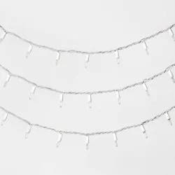 50ct Incandescent Mini Christmas String Lights Clear with White Wire - Wondershop™: Indoor/Outdoor UL Listed