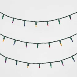 50ct Incandescent Mini Christmas String Lights Multicolor with Green Wire - Wondershop™
