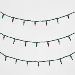 50ct Incandescent Mini Christmas String Lights Multicolor with Green Wire - Wondershop™