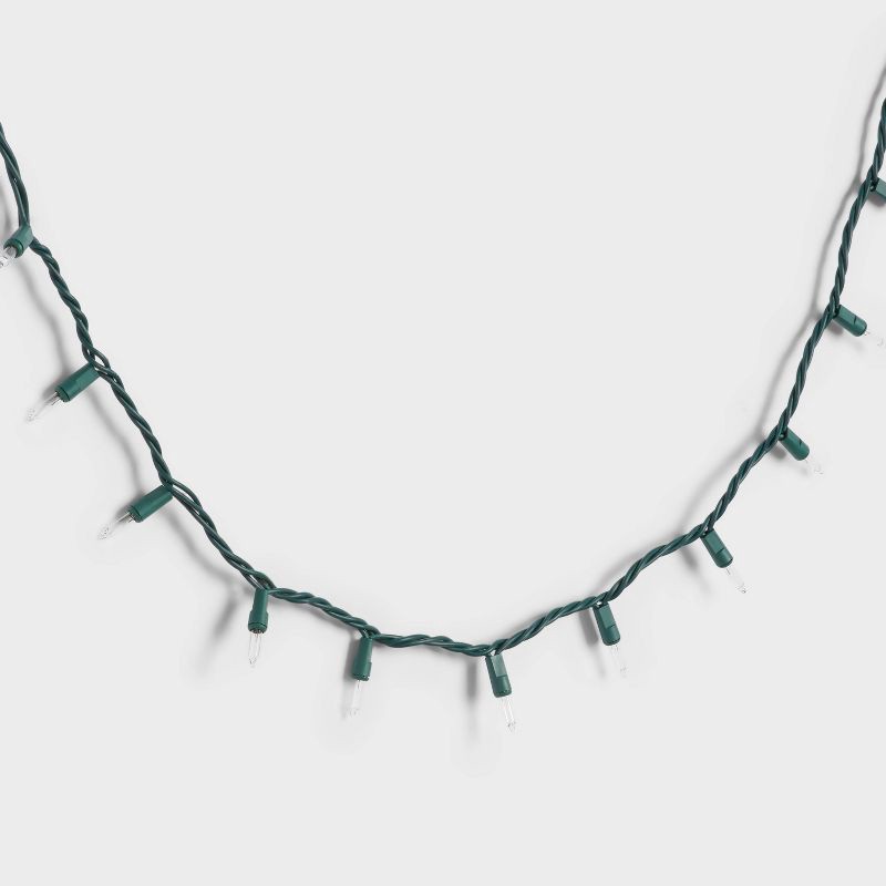 slide 3 of 5, 50ct Incandescent Mini Christmas String Lights Clear with Green Wire - Wondershop™: UL Listed, Indoor/Outdoor Use, 50 ct