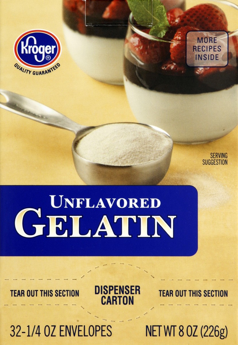 slide 4 of 4, Kroger Unflavored Gelatin, 8 oz