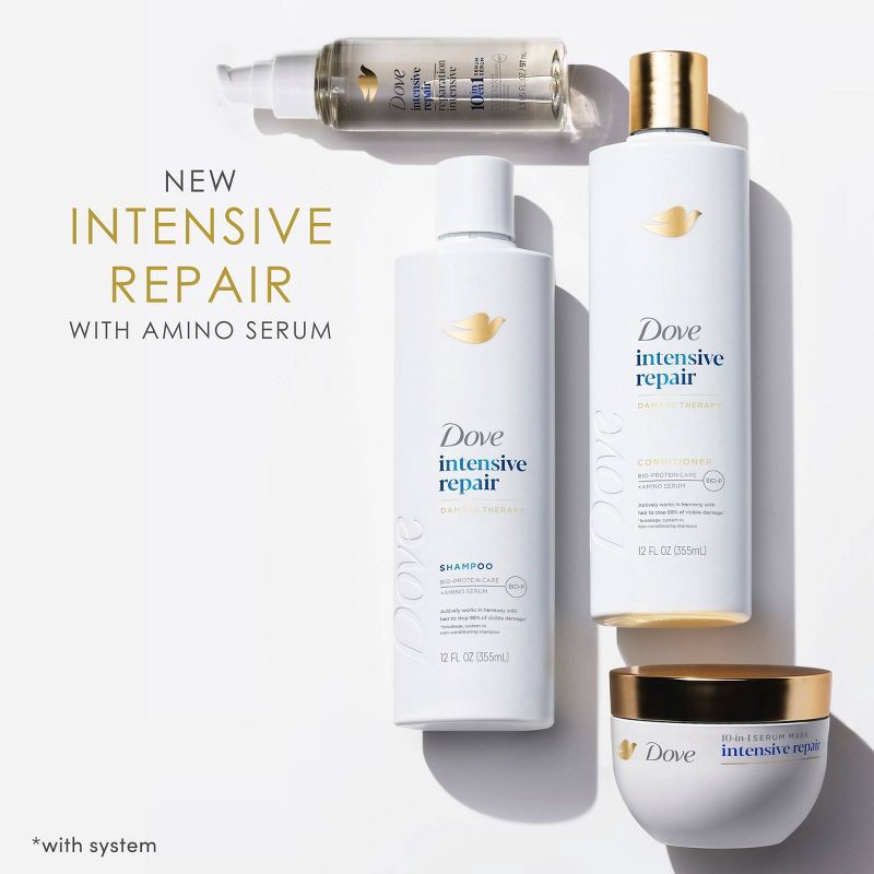 slide 3 of 13, Dove Beauty Intensive Repair Shampoo & Conditioner Set for Damaged Hair - 12 fl oz/ 2ct, 12 fl oz, 2 ct