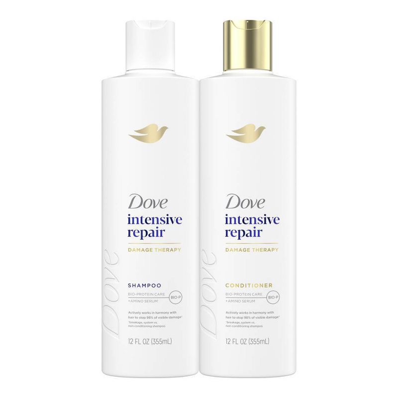 slide 1 of 12, Dove Beauty Intensive Repair Shampoo & Conditioner Set for Damaged Hair - 12 fl oz/ 2ct, 12 fl oz, 2 ct