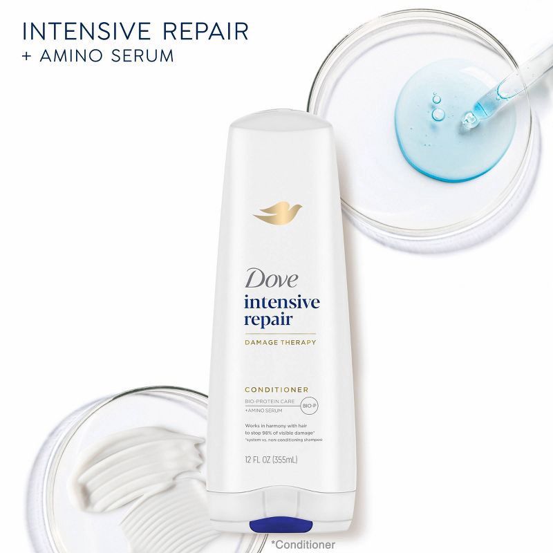 slide 5 of 9, Dove Beauty Intensive Repair Shampoo & Conditioner Set for Damaged Hair - 12 fl oz/ 2ct, 12 fl oz, 2 ct