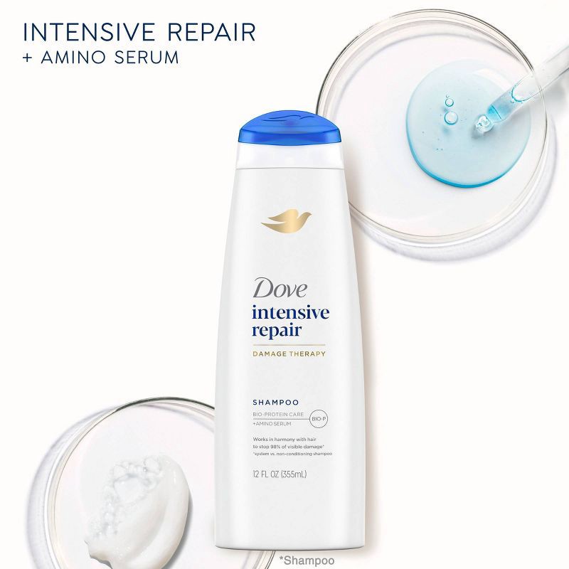 slide 6 of 9, Dove Beauty Intensive Repair Shampoo & Conditioner Set for Damaged Hair - 12 fl oz/ 2ct, 12 fl oz, 2 ct