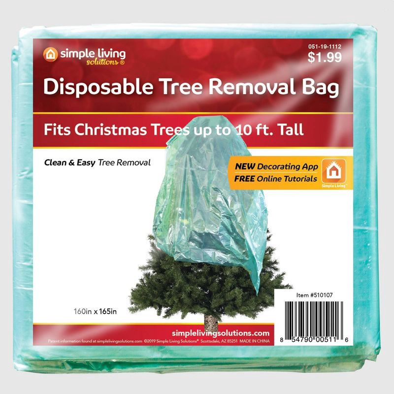 slide 1 of 3, Simple Living Solutions Disposable Tree Removal Bag, 1 ct