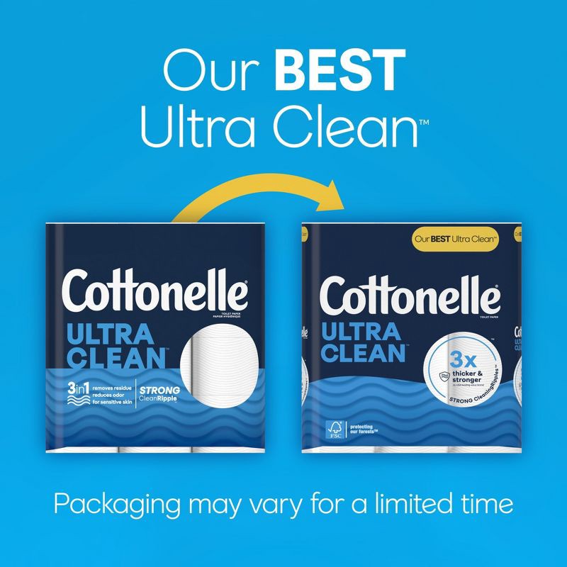 slide 3 of 10, Cottonelle Ultra Clean Strong Toilet Paper - 6 Mega Rolls, 1 ct