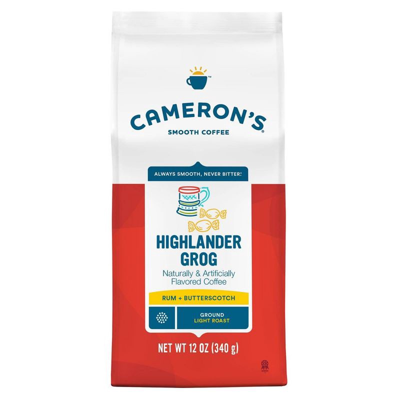 slide 2 of 3, Cameron's Coffee Highlander Grog Light Roast Ground Coffee - 12oz, 12 oz