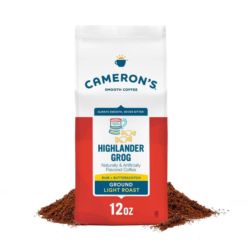 slide 1 of 3, Cameron's Coffee Highlander Grog Light Roast Ground Coffee - 12oz, 12 oz