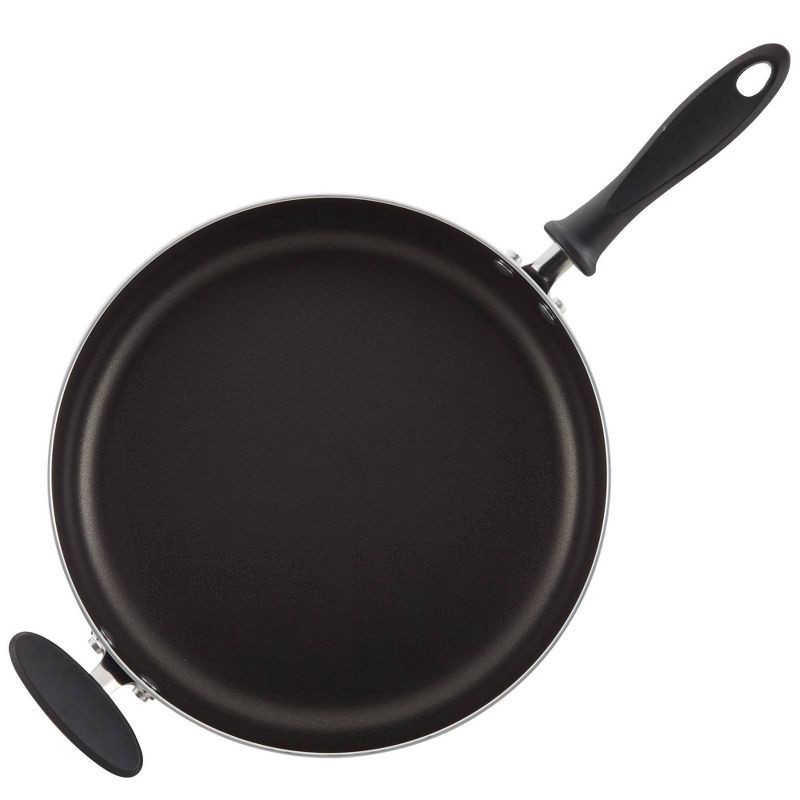 slide 9 of 9, Farberware Reliance 6qt Covered Saute Pan with Helper Handle Black: Nonstick, Glass Lid, Oven & Dishwasher Safe, 6 qt