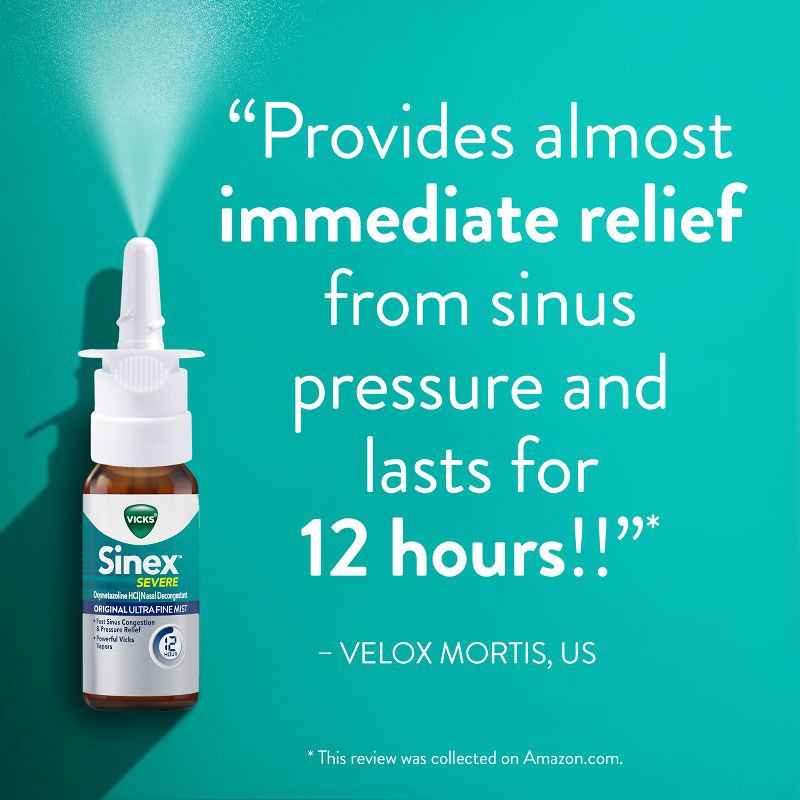 slide 8 of 11, Vicks Sinex Severe Original Nasal Spray Ultra Fine Mist 0.5 fl oz, 0.5 fl oz