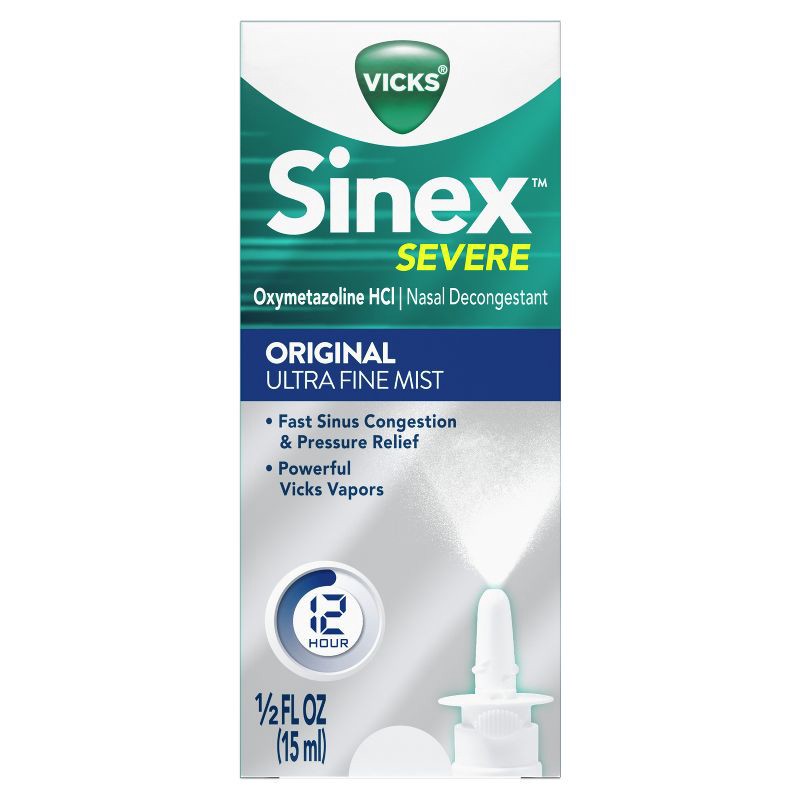 slide 10 of 11, Vicks Sinex Severe Original Nasal Spray Ultra Fine Mist 0.5 fl oz, 0.5 fl oz