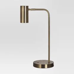 Dean Desk Lamp Brass: Sturdy Steel, ETL Listed, Modern Cylinder Shade - Threshold™