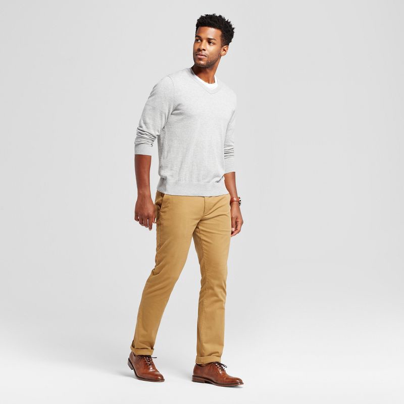 slide 3 of 3, Men's Every Wear Fit Chino Pants - Goodfellow & Co™ Dapper Brown 29x30: Heavyweight Twill, Stretch, Mid Rise, 1 ct