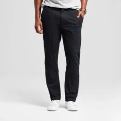 Men's Every Wear Athletic Fit Chino Pants - Goodfellow & Co™ Black 33x30: Heavyweight Twill, Mid Rise