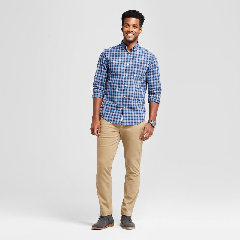 slide 3 of 3, Men's Every Wear Fit Chino Pants - Goodfellow & Co™ Khaki 40x32: Heavyweight Twill, Mid Rise, Relaxed Leg, 1 ct