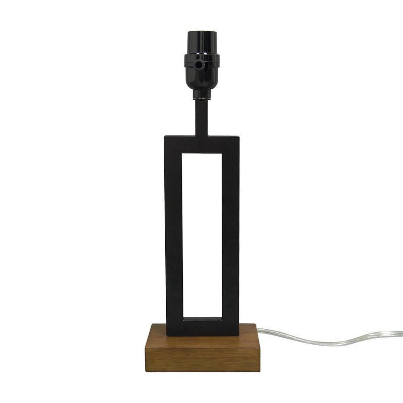 slide 4 of 8, Weston Window Small Lamp Base Black - Threshold™: Modern Rectangle, No Assembly Required, ETL Listed, 1 ct