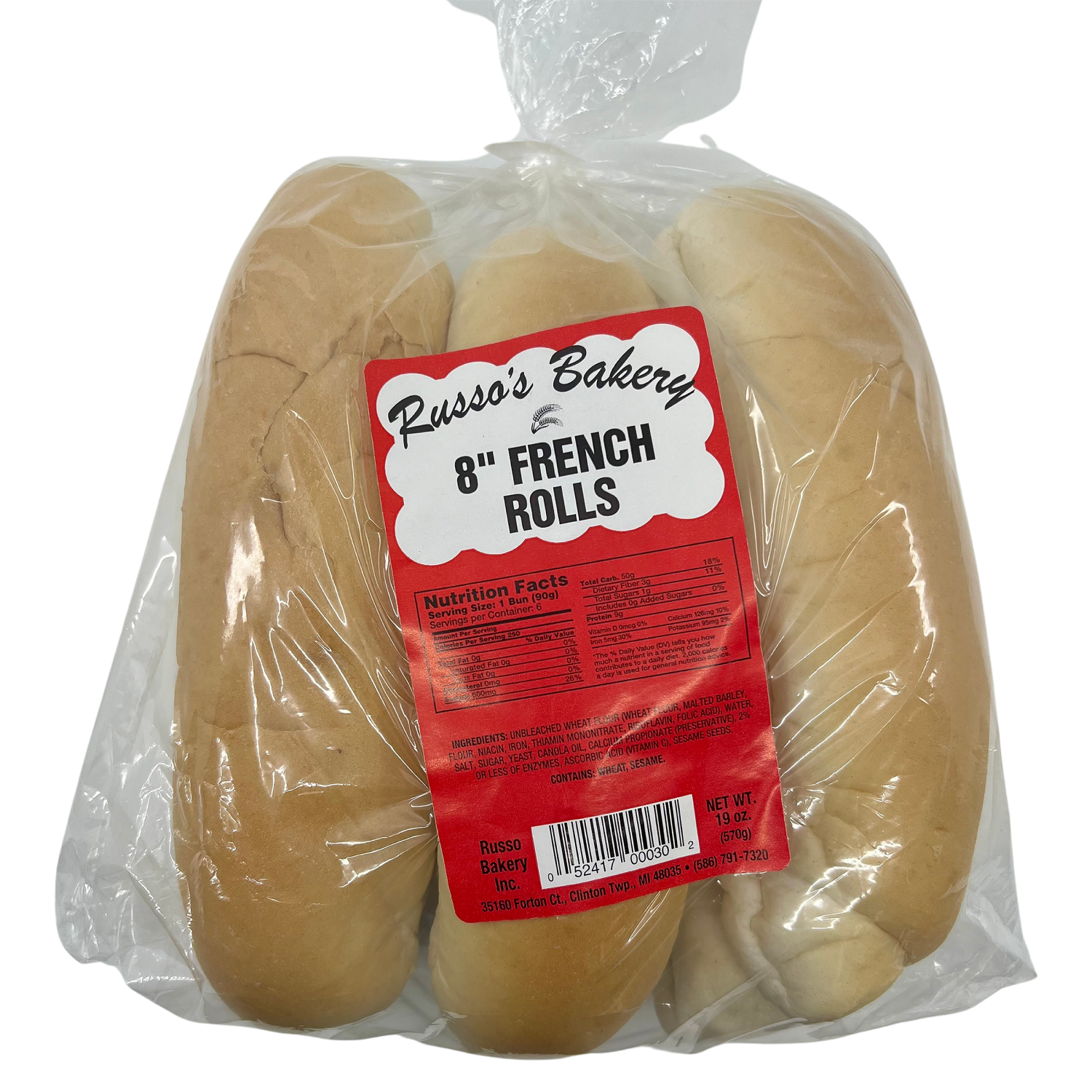 slide 1 of 2, OTHER-REGIONAL Russo Roll French 8", 19 oz