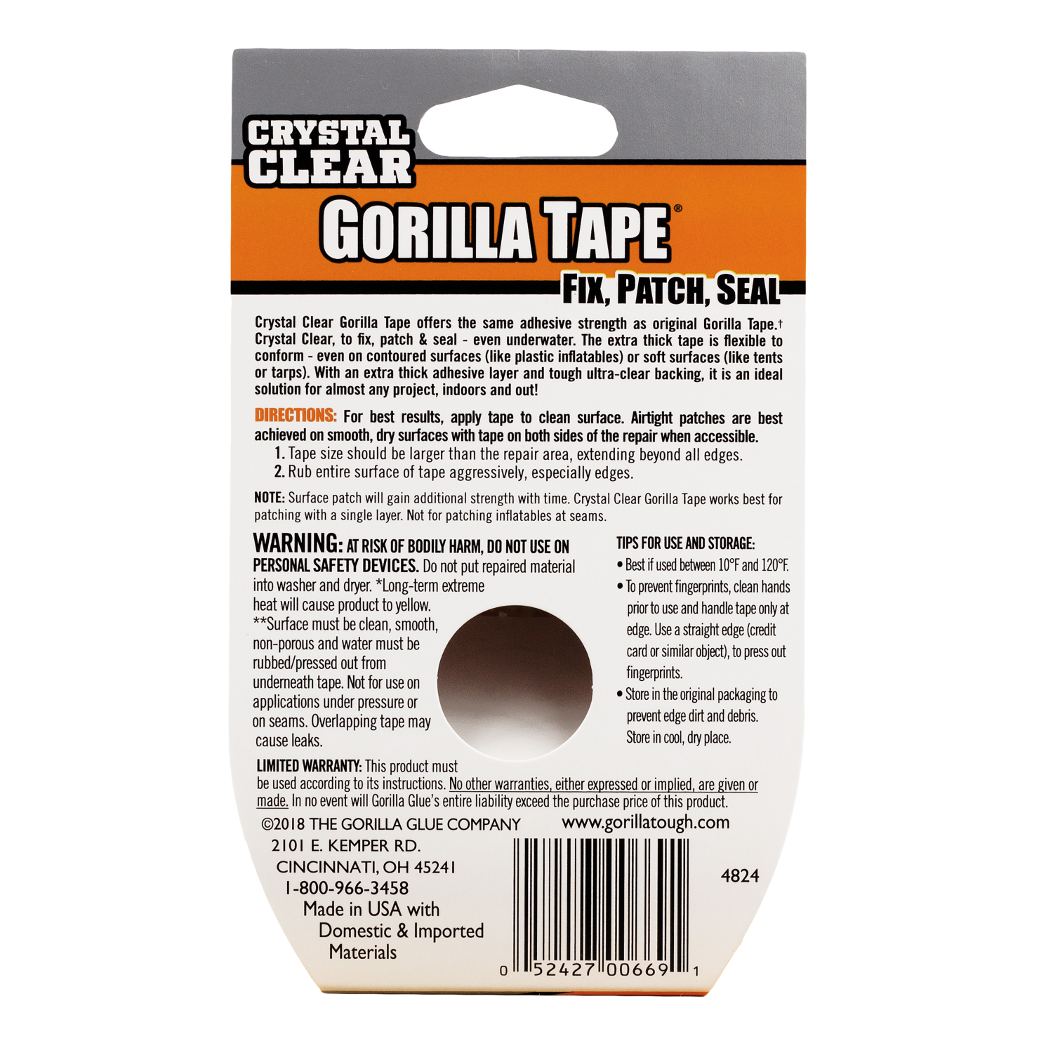 slide 2 of 2, Gorilla Crystal Clear Tape, 9 yd, 9 yd