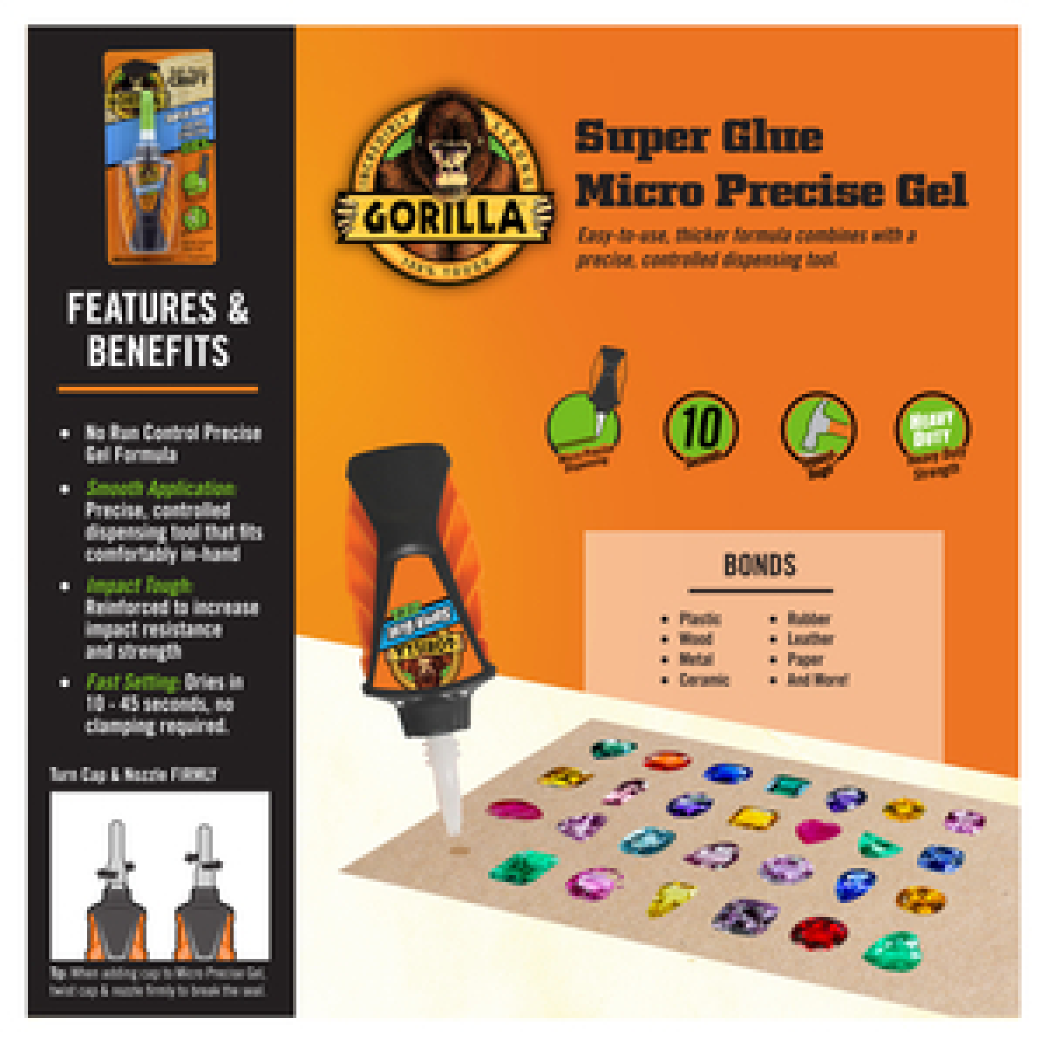 slide 3 of 4, Gorilla Glue SG Micro Precise Gel, 1 ct