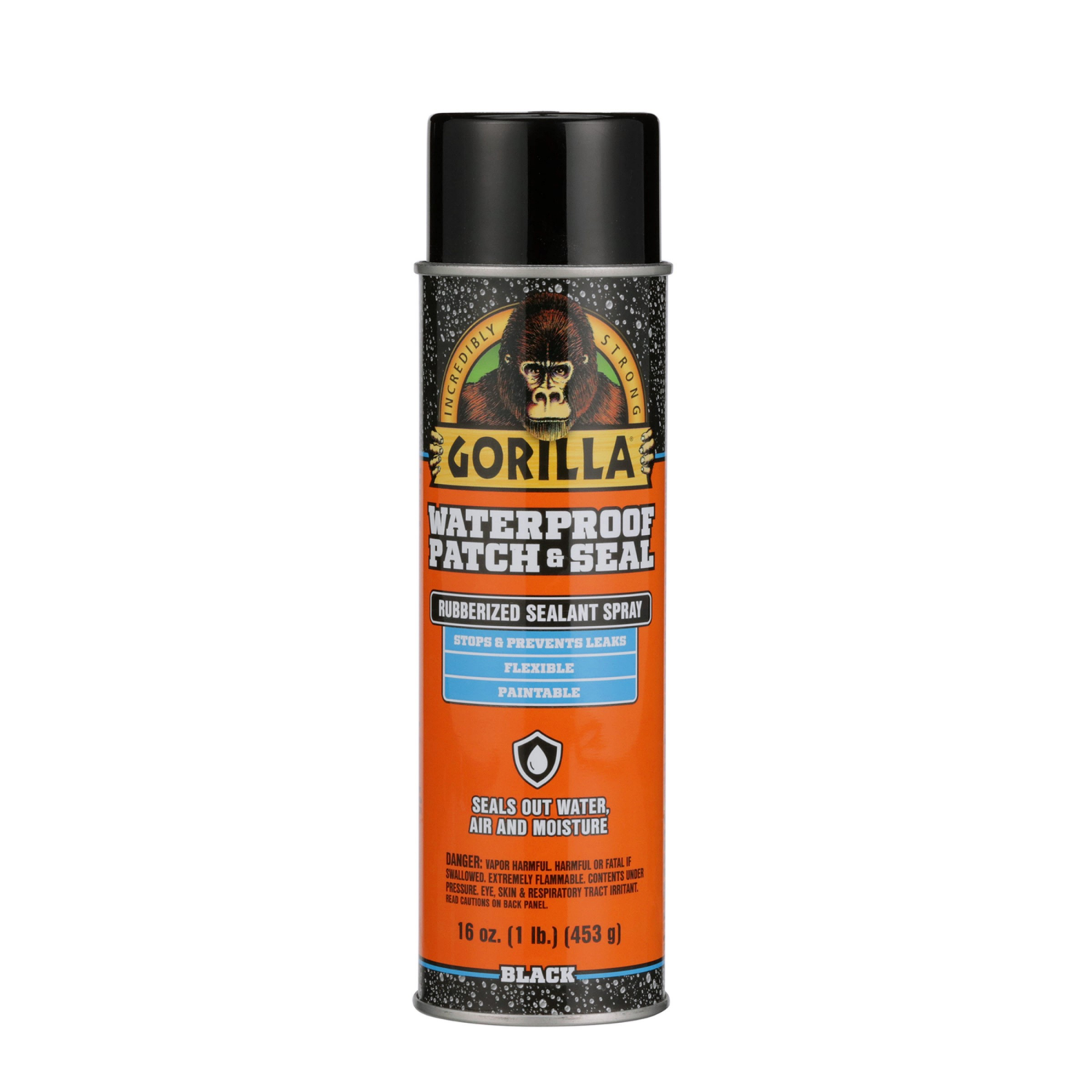 slide 1 of 3, Gorilla Glue Waterproof Patch & Seal Spray, Black, 16 oz