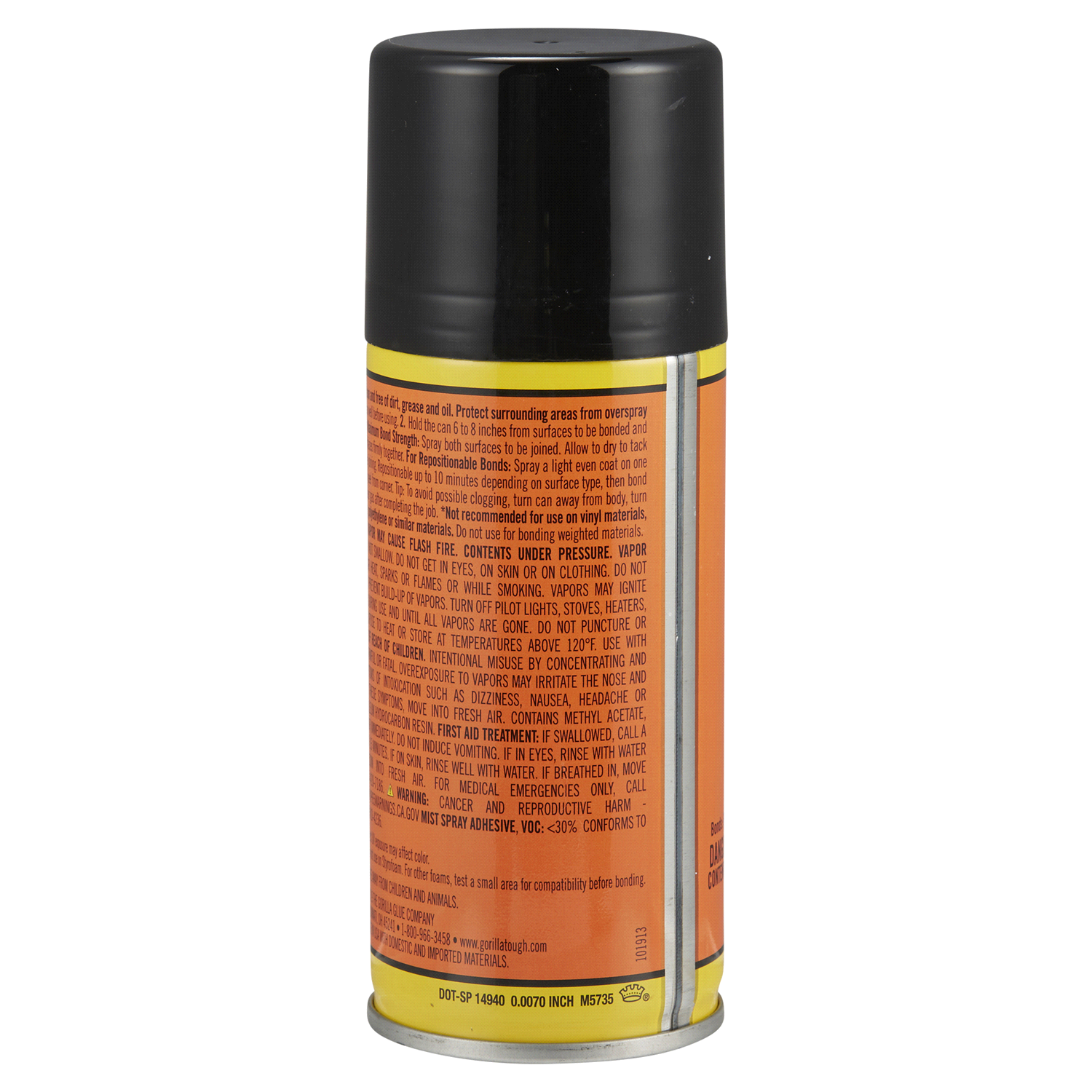 slide 2 of 3, Gorilla Spray Adhesive, Multi-Purpose, 4 oz