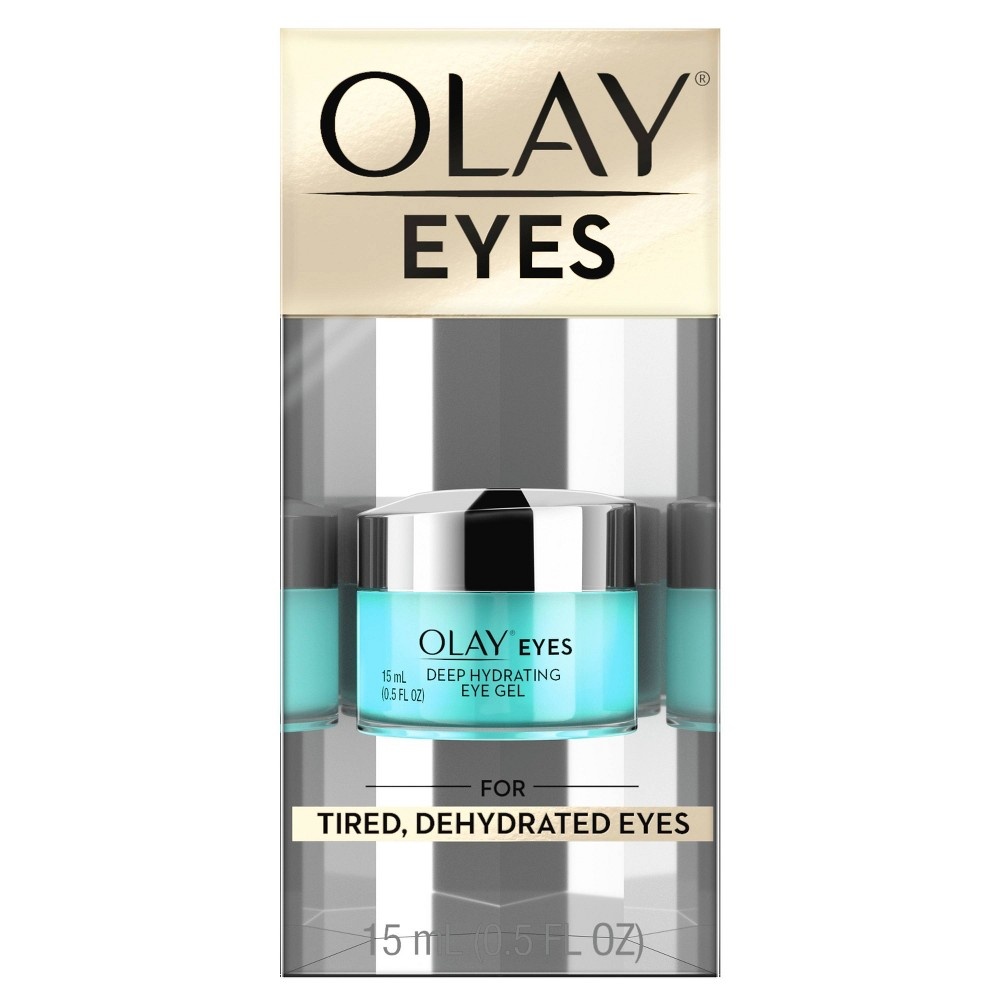 slide 2 of 6, Olay Deep Hydrating Eye Gel with Hyaluronic Acid for Tired Eyes, 0.5 fl oz