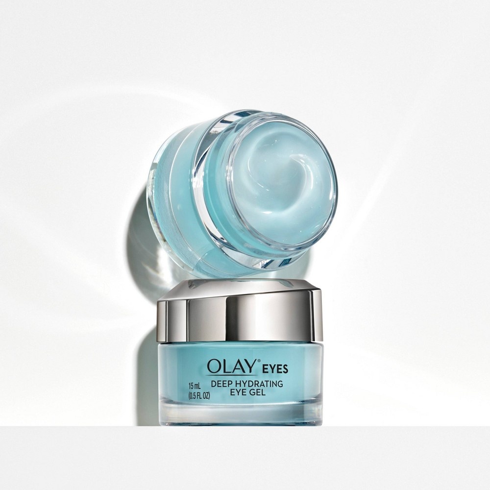 slide 4 of 6, Olay Deep Hydrating Eye Gel with Hyaluronic Acid for Tired Eyes, 0.5 fl oz