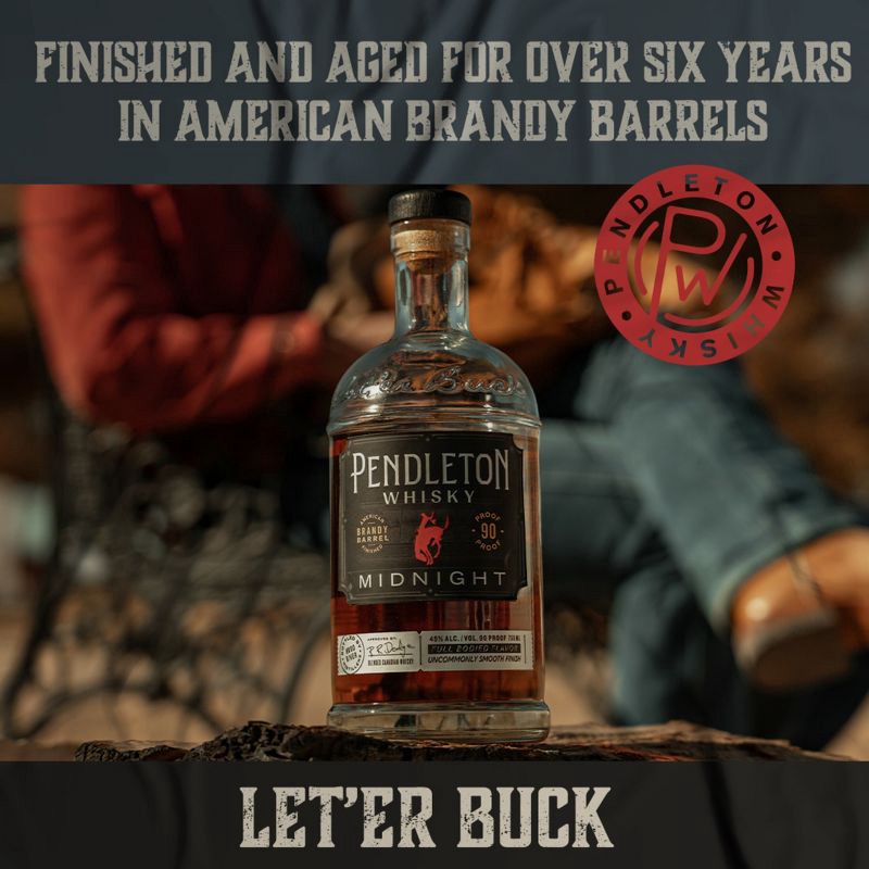 slide 4 of 8, Pendleton Whisky Pendleton 90P Midnight Canadian Whiskey - 750ml Bottle, 750 ml