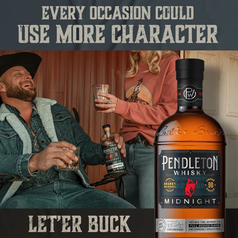 slide 6 of 8, Pendleton Whisky Pendleton 90P Midnight Canadian Whiskey - 750ml Bottle, 750 ml