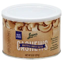 Lowes Foods Cashews Halves Pieces Lightly Salted