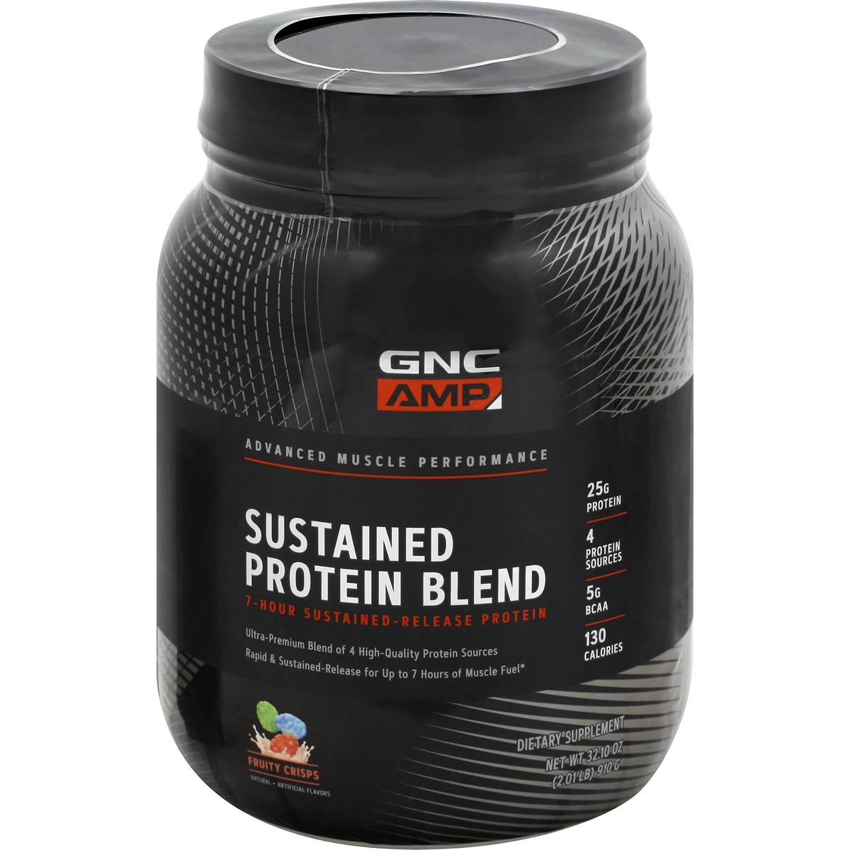 slide 2 of 8, GNC Sustained Protein Blend 32.1 OZ, 32.1 oz