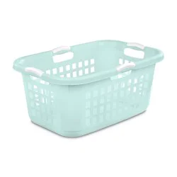 2 Bushel Laundry Basket Aqua with White Handles - Room Essentials