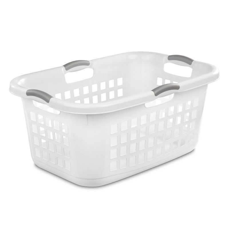 slide 1 of 1, 2 Bushel Capacity Single Laundry Basket White - Room Essentials, 1 ct