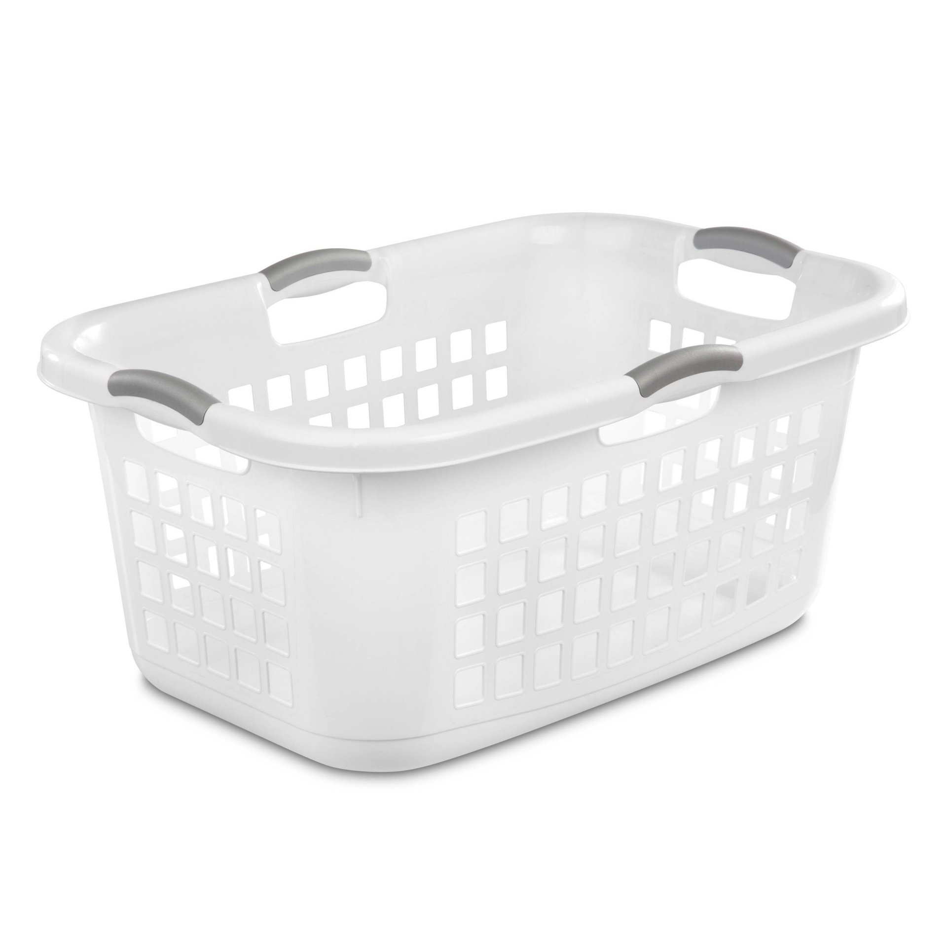 slide 1 of 11, 2 Bushel Capacity Single Laundry Basket White - Room Essentials, 1 ct